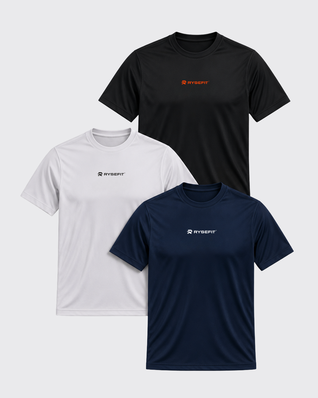 Trio Essential — 3 Camisetas Dry Fit Rysefit