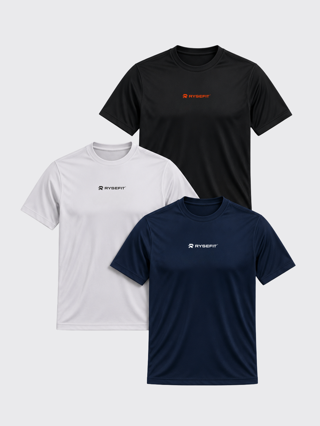 Trio Essential — 3 Camisetas Dry Fit Rysefit
