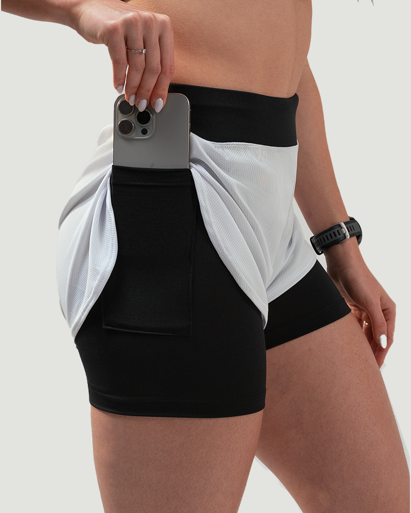 Short Duplo Aero Fit Branco