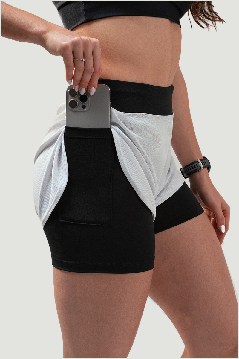 Short Duplo Aero Fit Branco