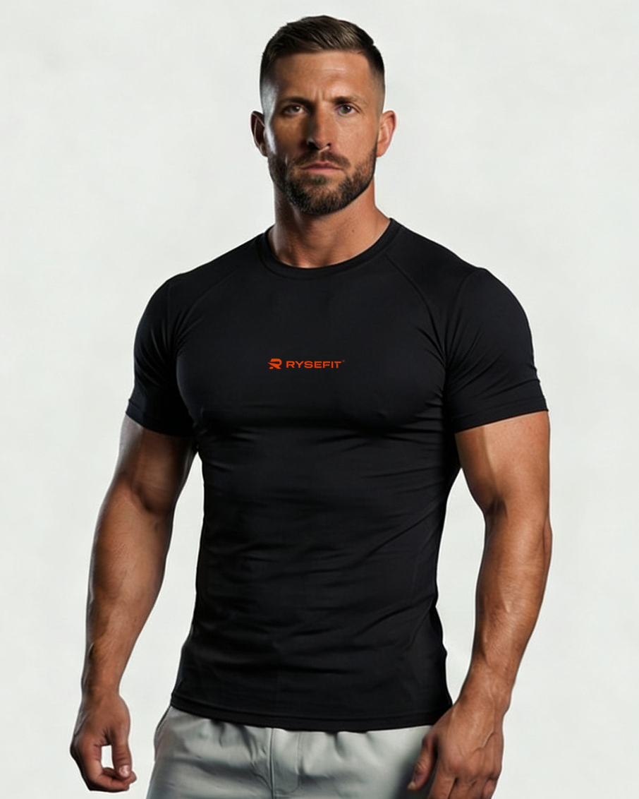 Kit 02 Camisetas Dry Fit + 02 Shorts 2 em 1 Compressão Intense