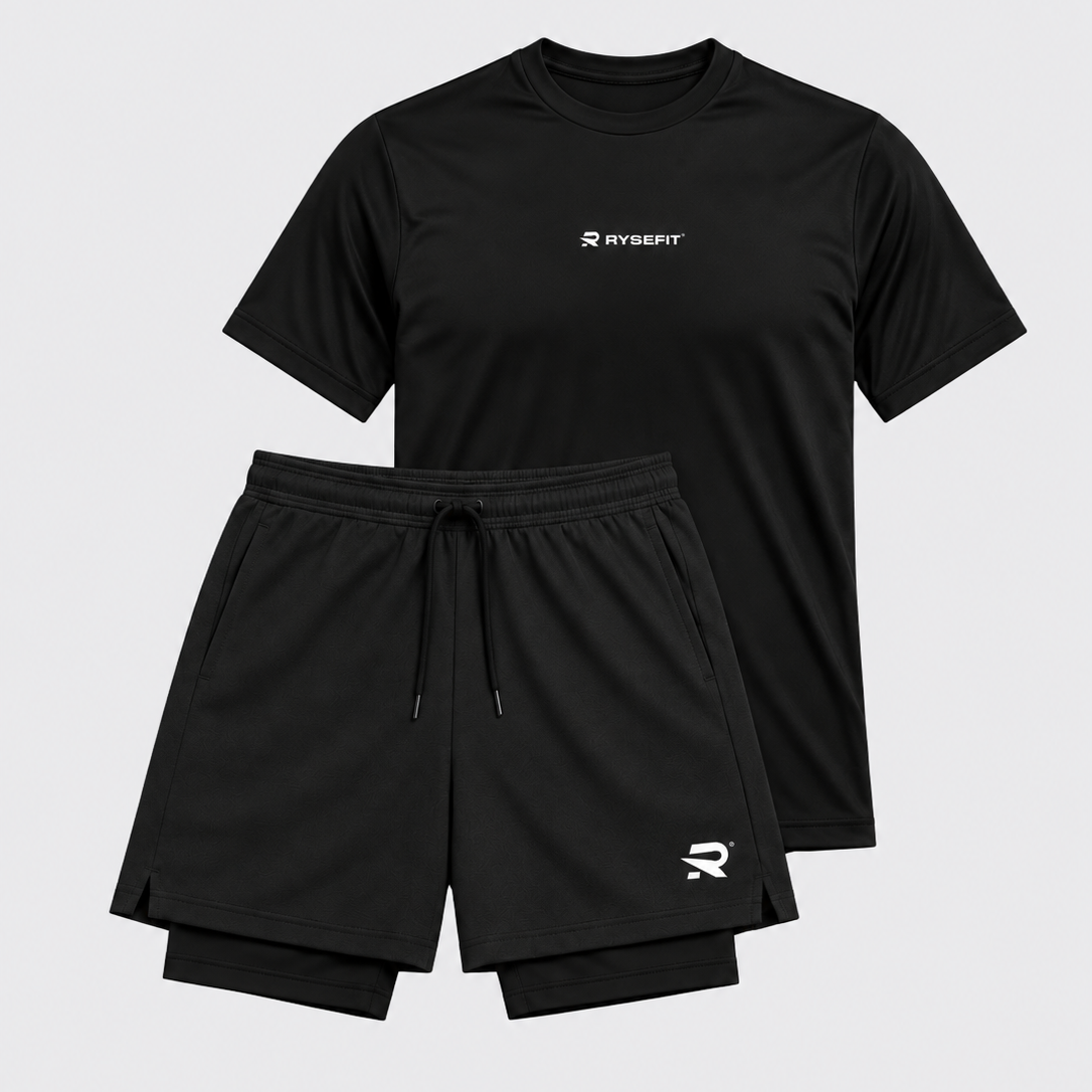 Conjunto Camiseta Dry Fit + Short de Compressão Intense
