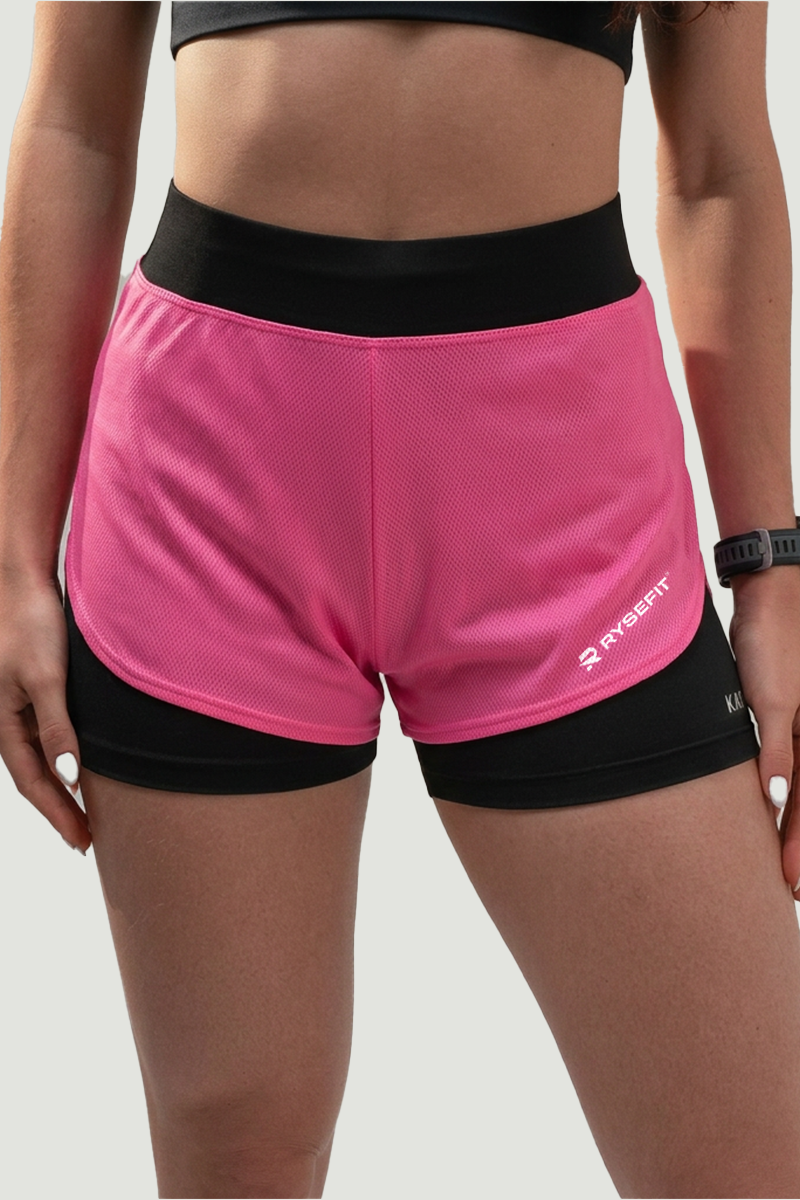 Short Duplo Aero Fit Rosa