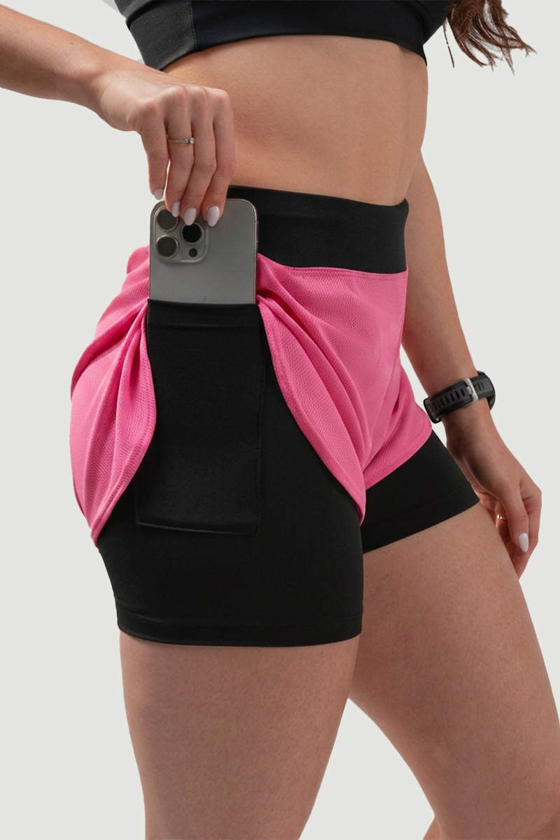 Short Duplo Aero Fit Rosa