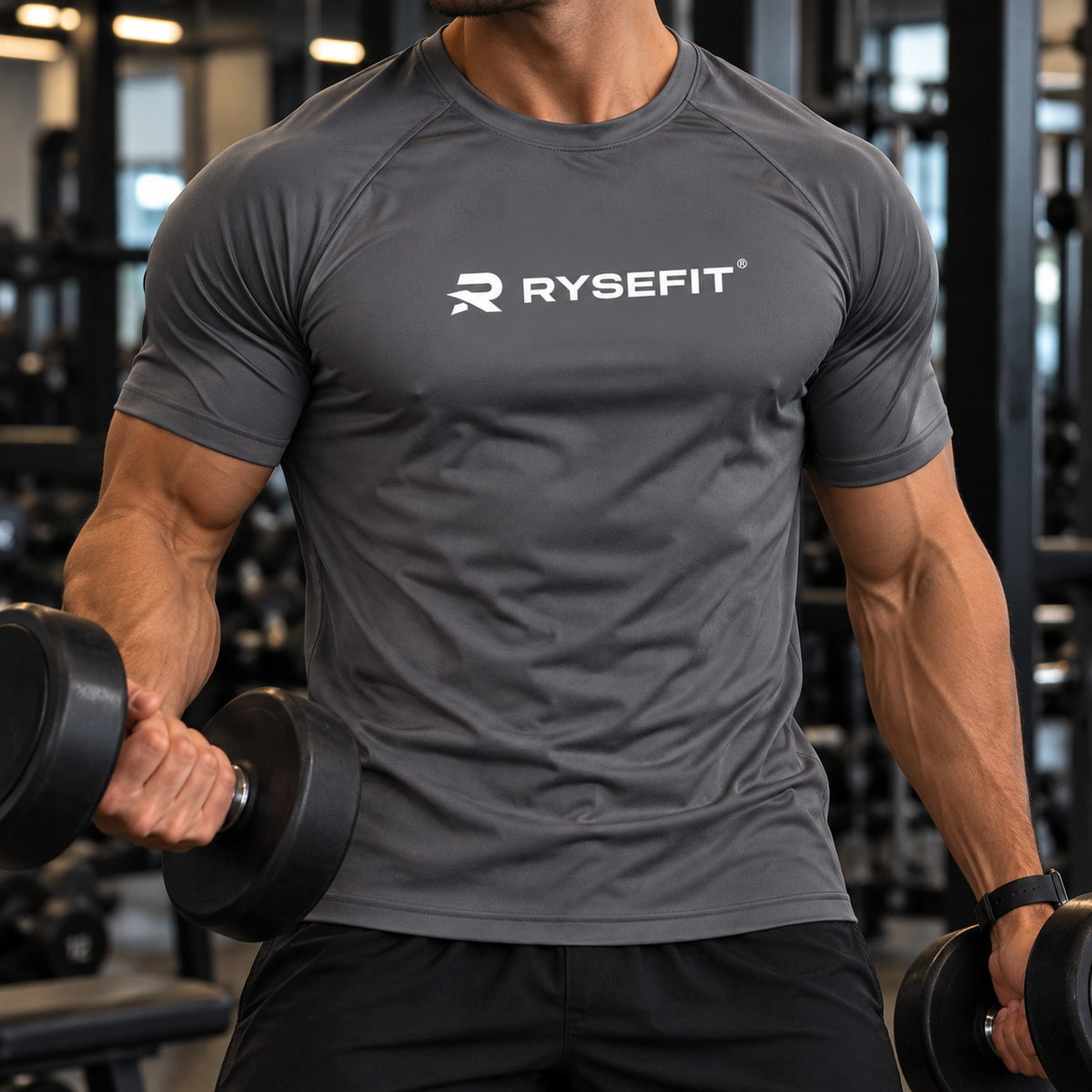 Camiseta Dry Fit RYSE Basic — Logo Grande