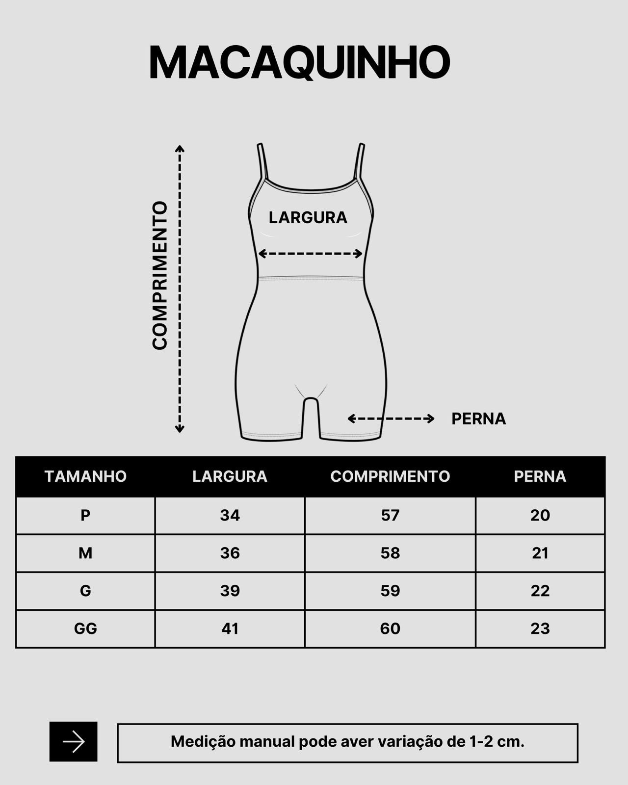 Macaquinho Snow Fit Preto