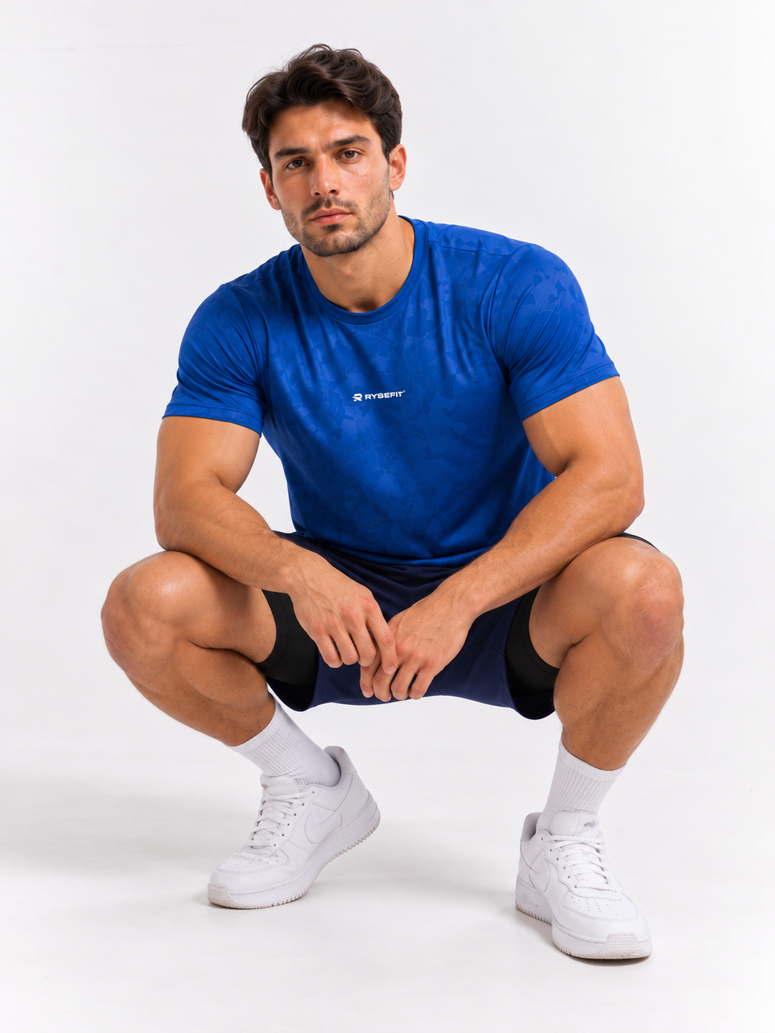 Rysefit Linha Stealth Azul: modelo de cócoras
