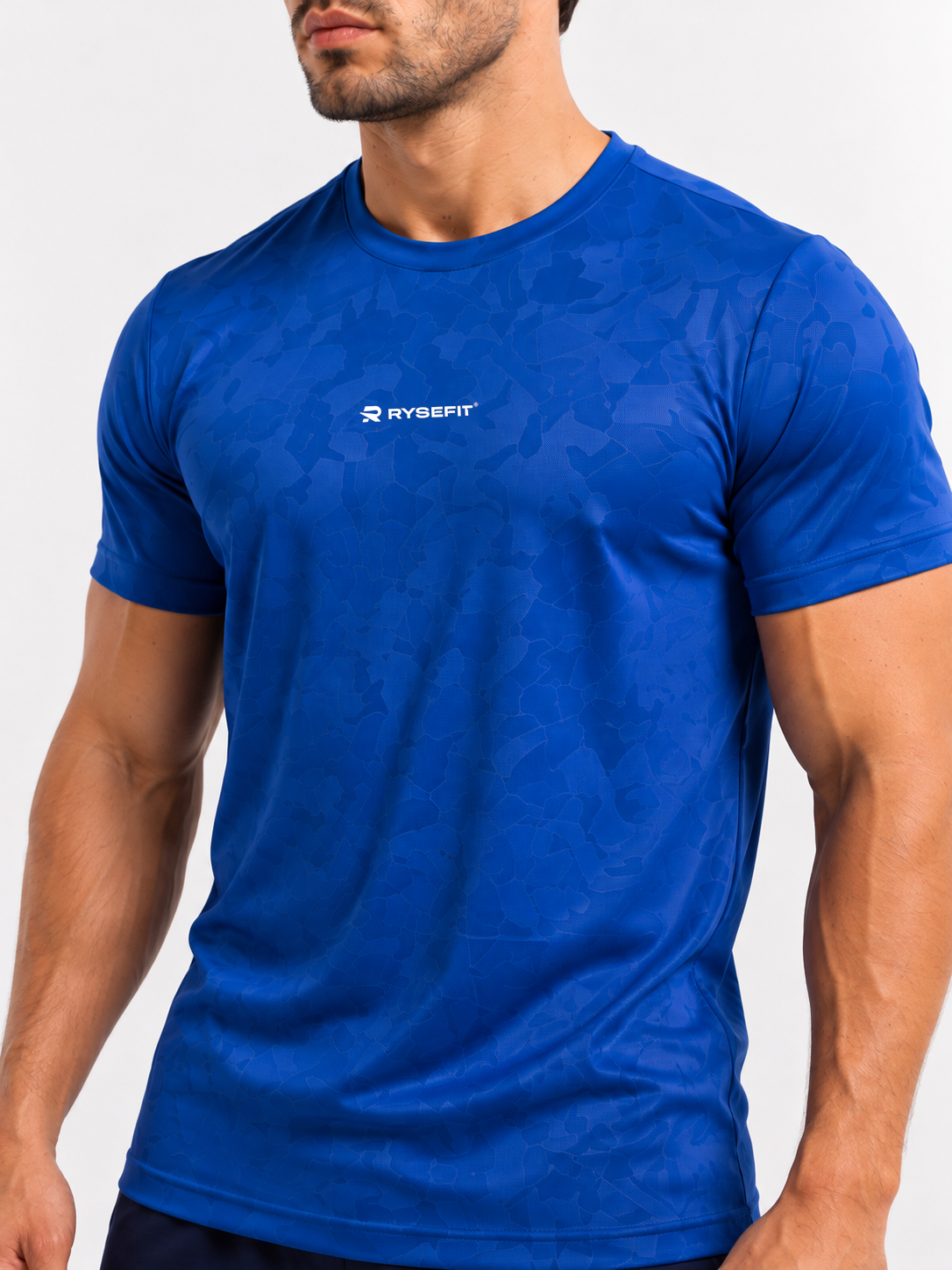 Rysefit Linha Stealth Azul: detalhe do peito