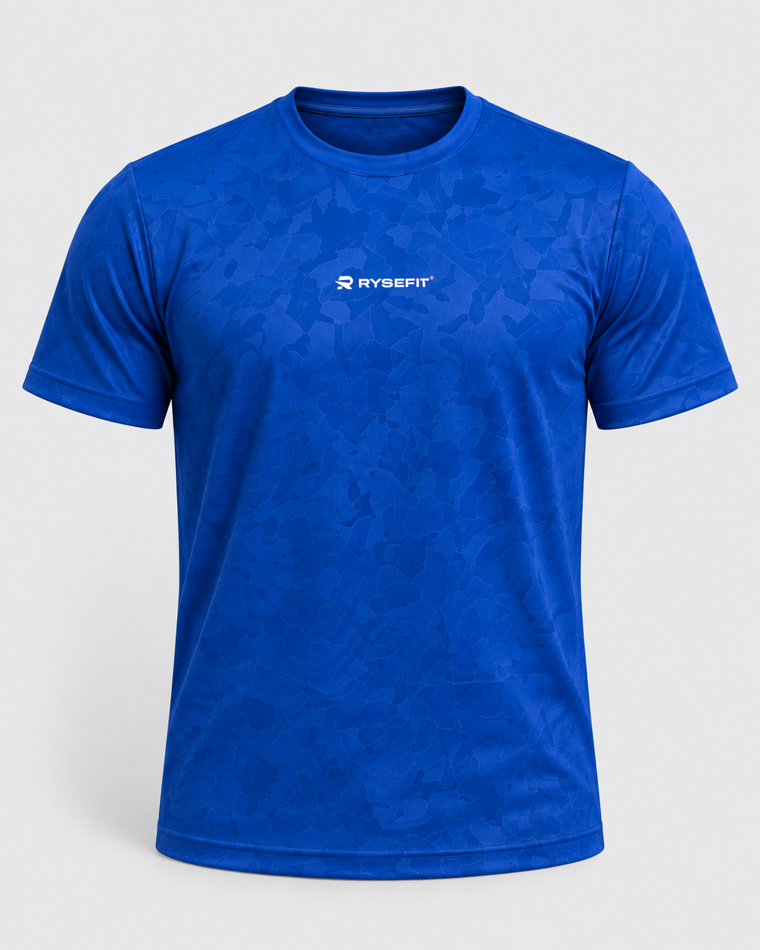 Rysefit Linha Stealth Azul: camiseta camuflada azul
