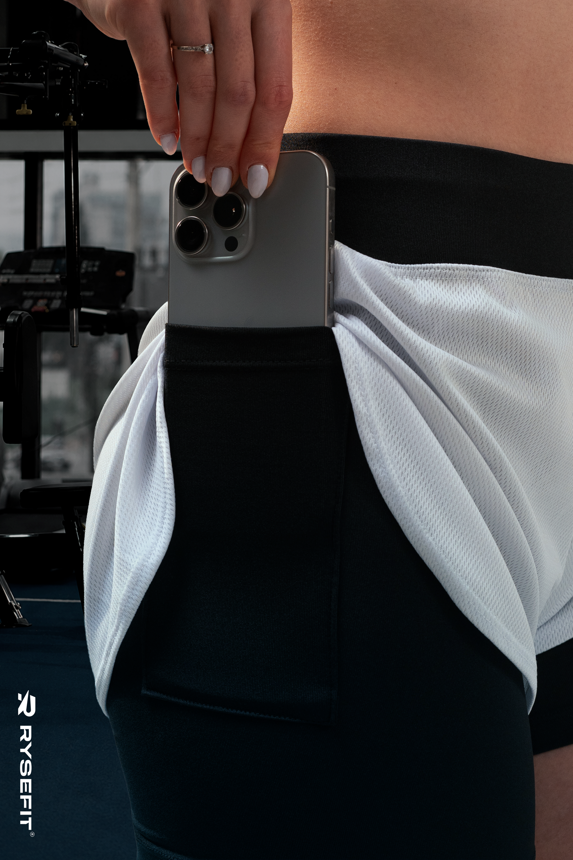 Short Duplo Aero Fit Branco